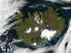 Исландия, вид со спутника
