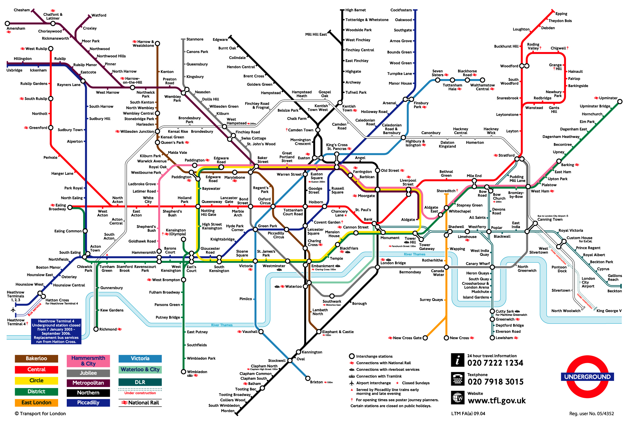 Карта лондонского метро