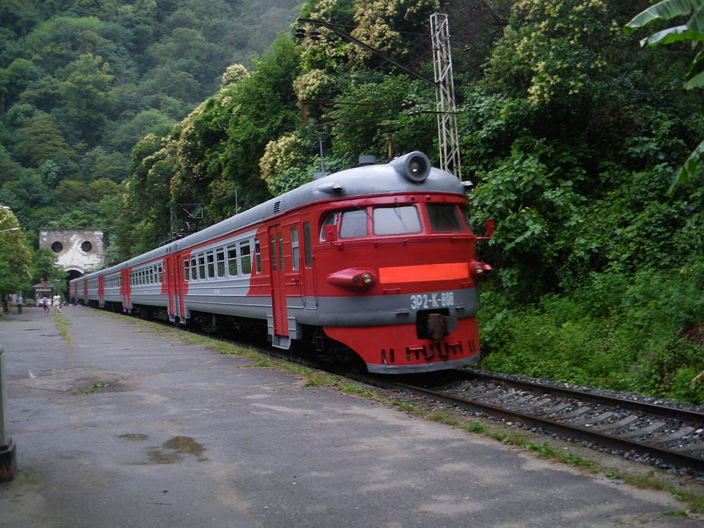 Поезд в Абхазии