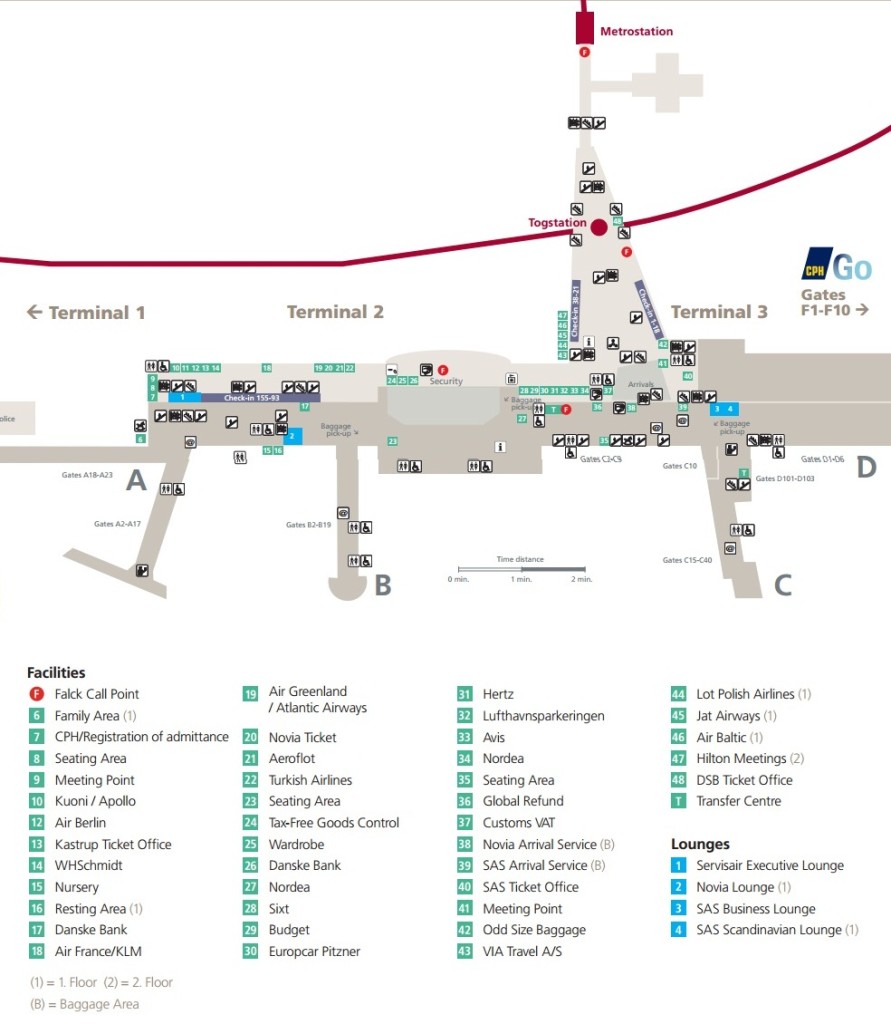 Схема аэропорта копенгаген