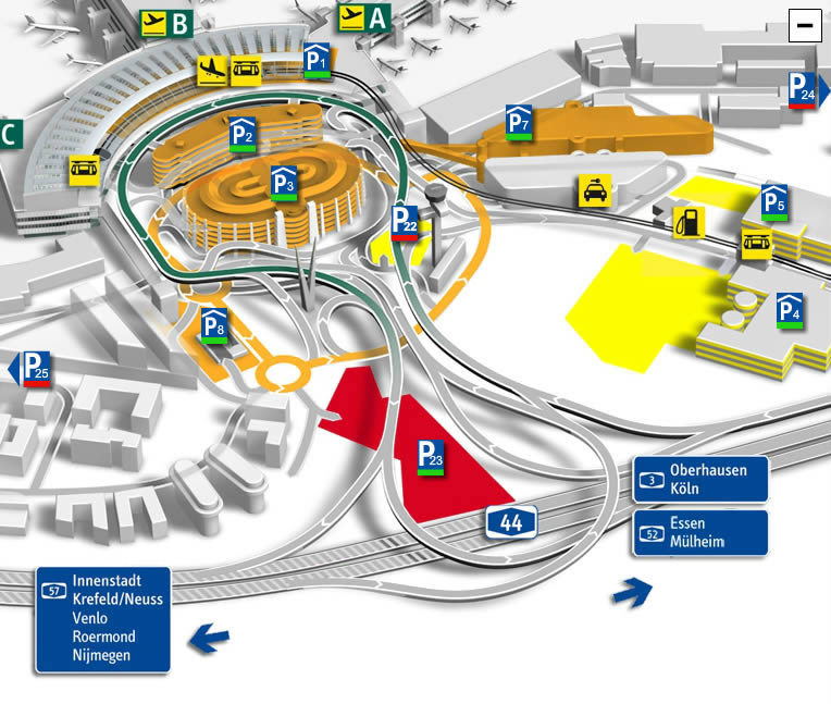 Схема аэропорта Дюссельдорфа