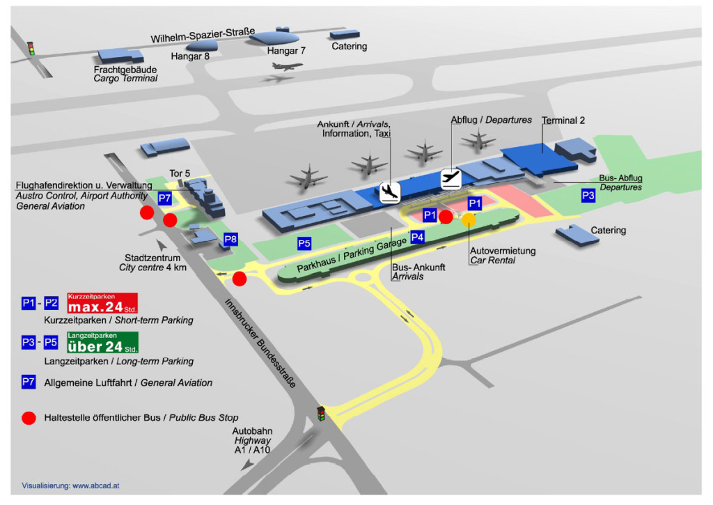 Схема аэропорта Зальцбург