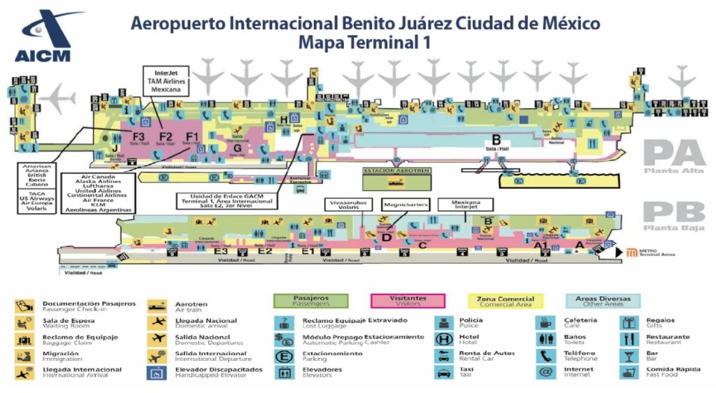 Схема аэропорта Мехико
