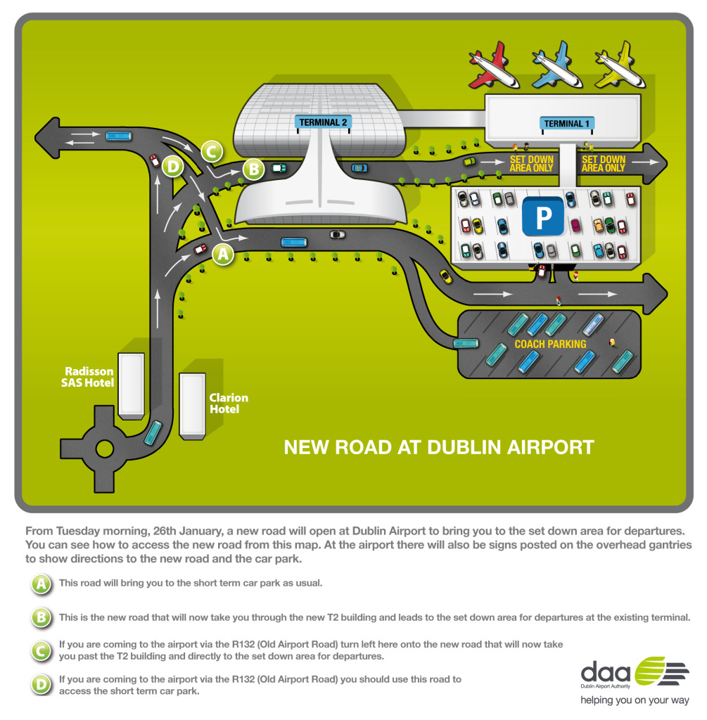 Схема международного аэропорта Дублина