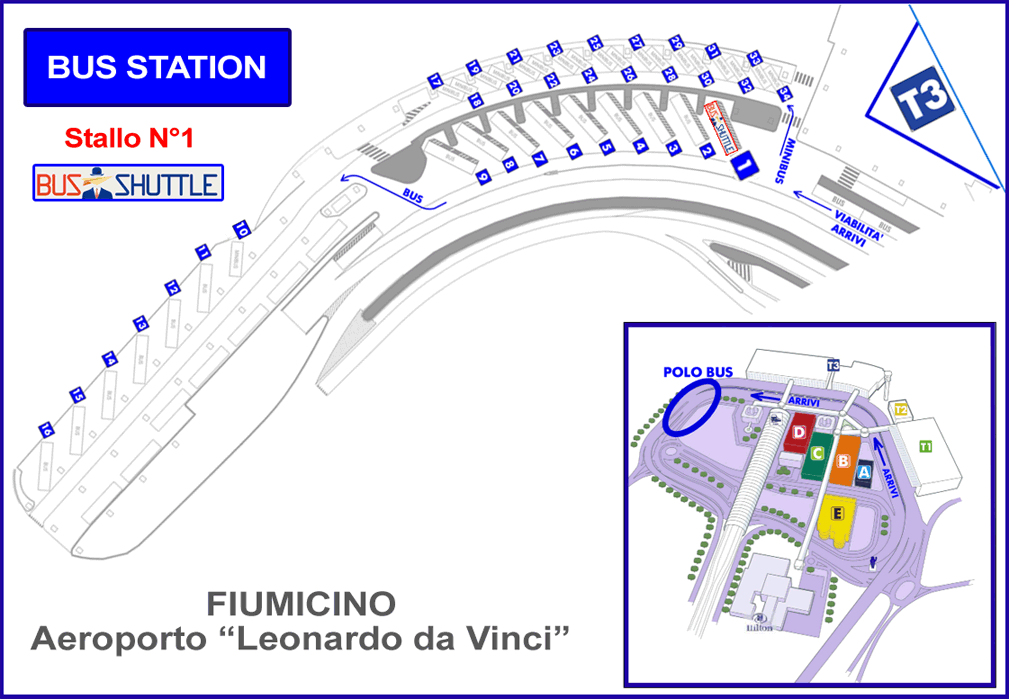 Схема международного аэропорта Фьюмичино