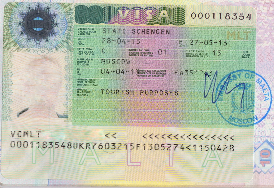 Visa type. Мальтийская виза. Виза шенген. Виза шенген пустая.